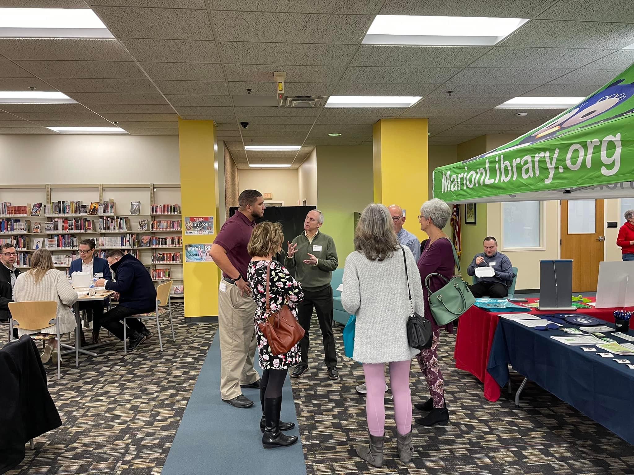 Stephen speaking with civic leaders